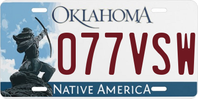 OK license plate 077VSW
