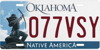 OK license plate 077VSY