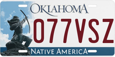 OK license plate 077VSZ