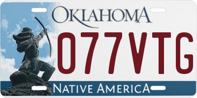 OK license plate 077VTG