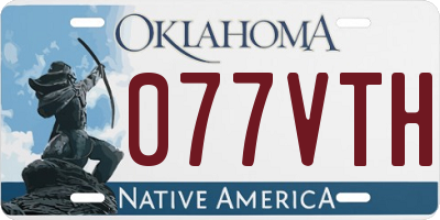 OK license plate 077VTH