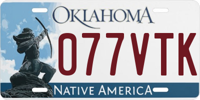 OK license plate 077VTK