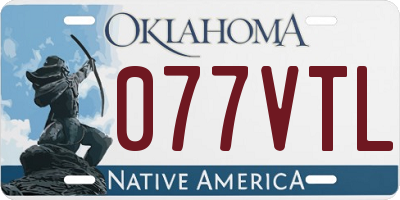 OK license plate 077VTL