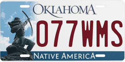 OK license plate 077WMS