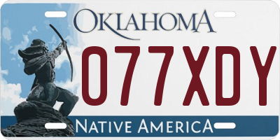 OK license plate 077XDY