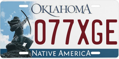 OK license plate 077XGE