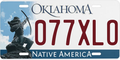 OK license plate 077XLO