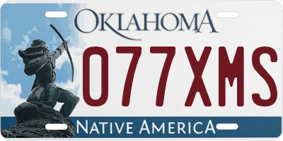 OK license plate 077XMS