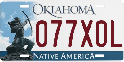 OK license plate 077XOL