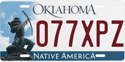 OK license plate 077XPZ