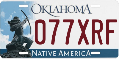 OK license plate 077XRF