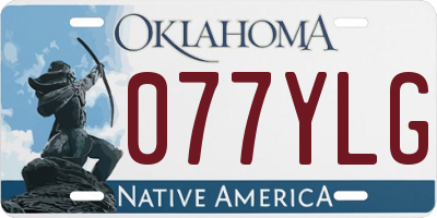 OK license plate 077YLG