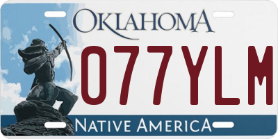 OK license plate 077YLM