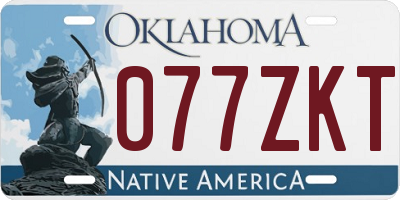 OK license plate 077ZKT