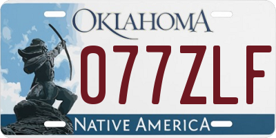 OK license plate 077ZLF