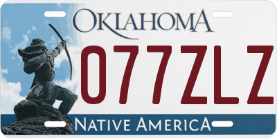 OK license plate 077ZLZ