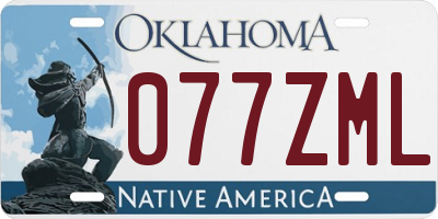 OK license plate 077ZML