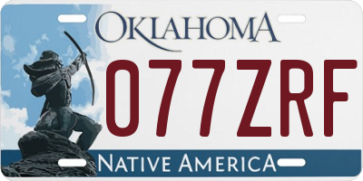OK license plate 077ZRF