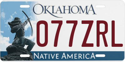 OK license plate 077ZRL