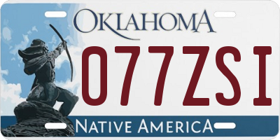 OK license plate 077ZSI