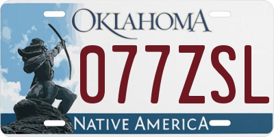 OK license plate 077ZSL