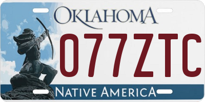 OK license plate 077ZTC