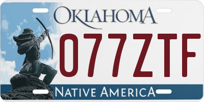 OK license plate 077ZTF