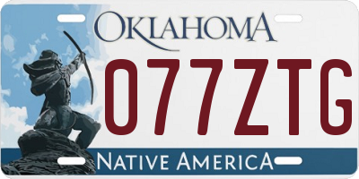 OK license plate 077ZTG