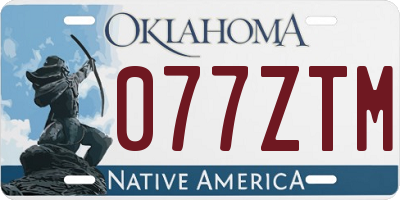 OK license plate 077ZTM