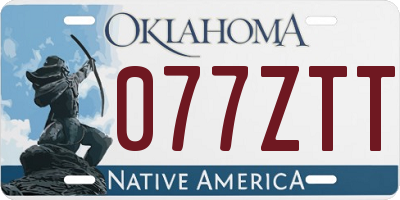 OK license plate 077ZTT