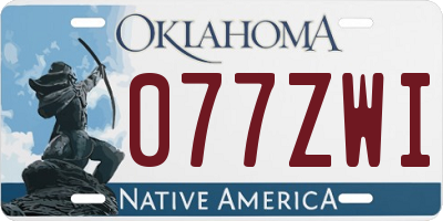 OK license plate 077ZWI