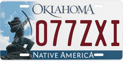 OK license plate 077ZXI