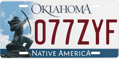 OK license plate 077ZYF
