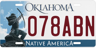 OK license plate 078ABN