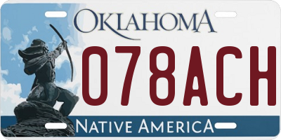 OK license plate 078ACH