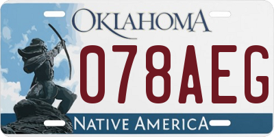 OK license plate 078AEG