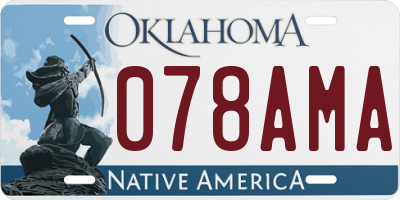 OK license plate 078AMA