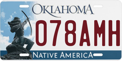 OK license plate 078AMH