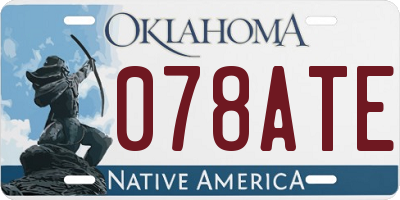 OK license plate 078ATE