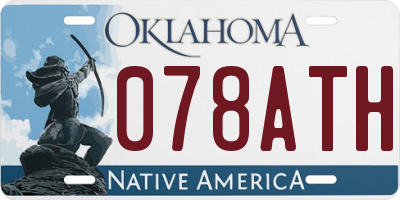 OK license plate 078ATH
