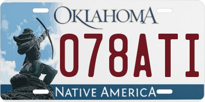 OK license plate 078ATI