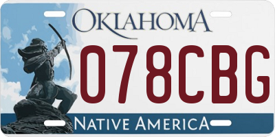 OK license plate 078CBG