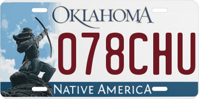 OK license plate 078CHU