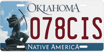 OK license plate 078CIS