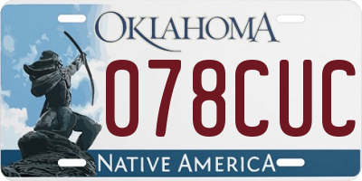 OK license plate 078CUC