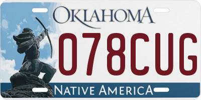 OK license plate 078CUG