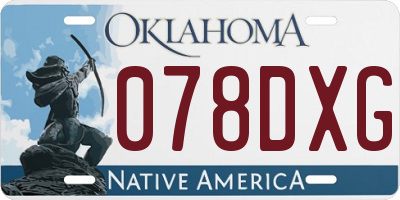 OK license plate 078DXG