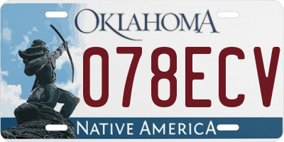 OK license plate 078ECV