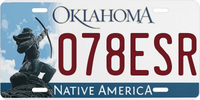OK license plate 078ESR