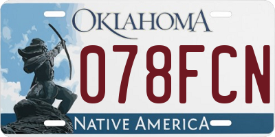 OK license plate 078FCN